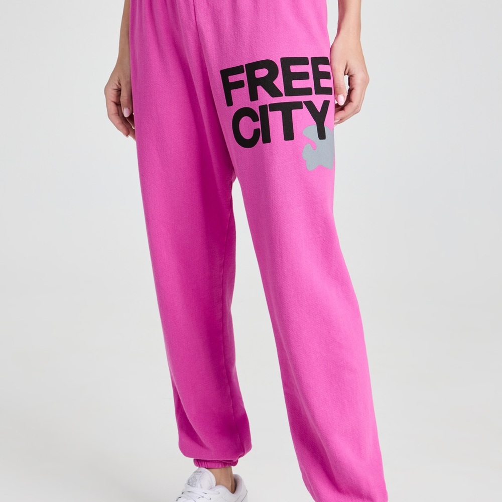 Pink Free City Logo Sweatpants